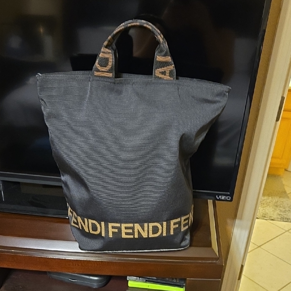 Fendi Black and Brown Men's Travel Tote